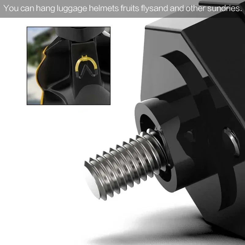 Universal Aluminum Alloy Double Hook for Motorcycles, Scooters, and Electric Scooters - Heavy Duty Bag Hanger Accessory