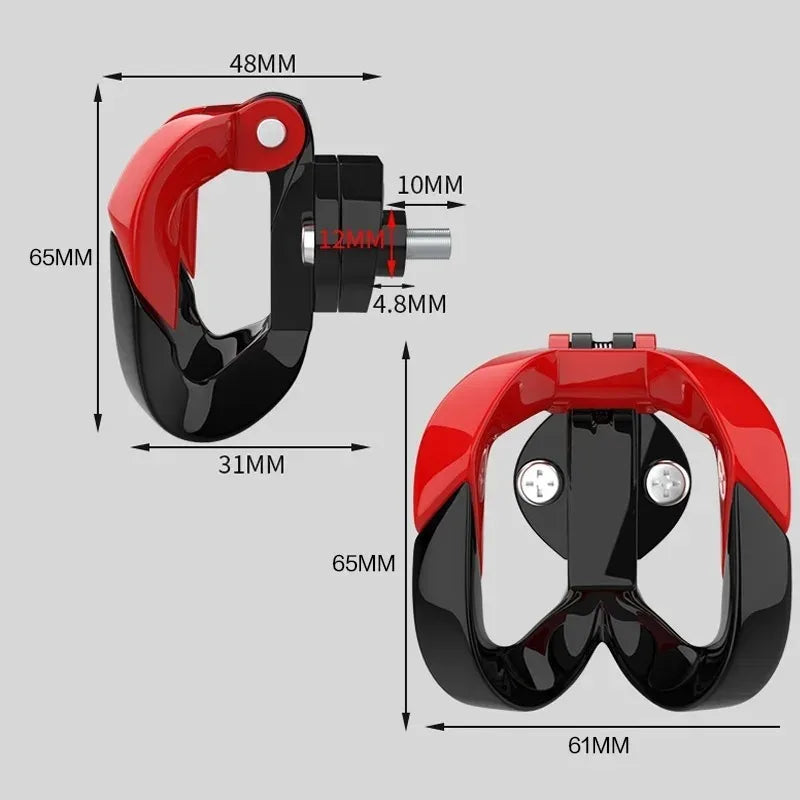 Universal Aluminum Alloy Double Hook for Motorcycles, Scooters, and Electric Scooters - Heavy Duty Bag Hanger Accessory