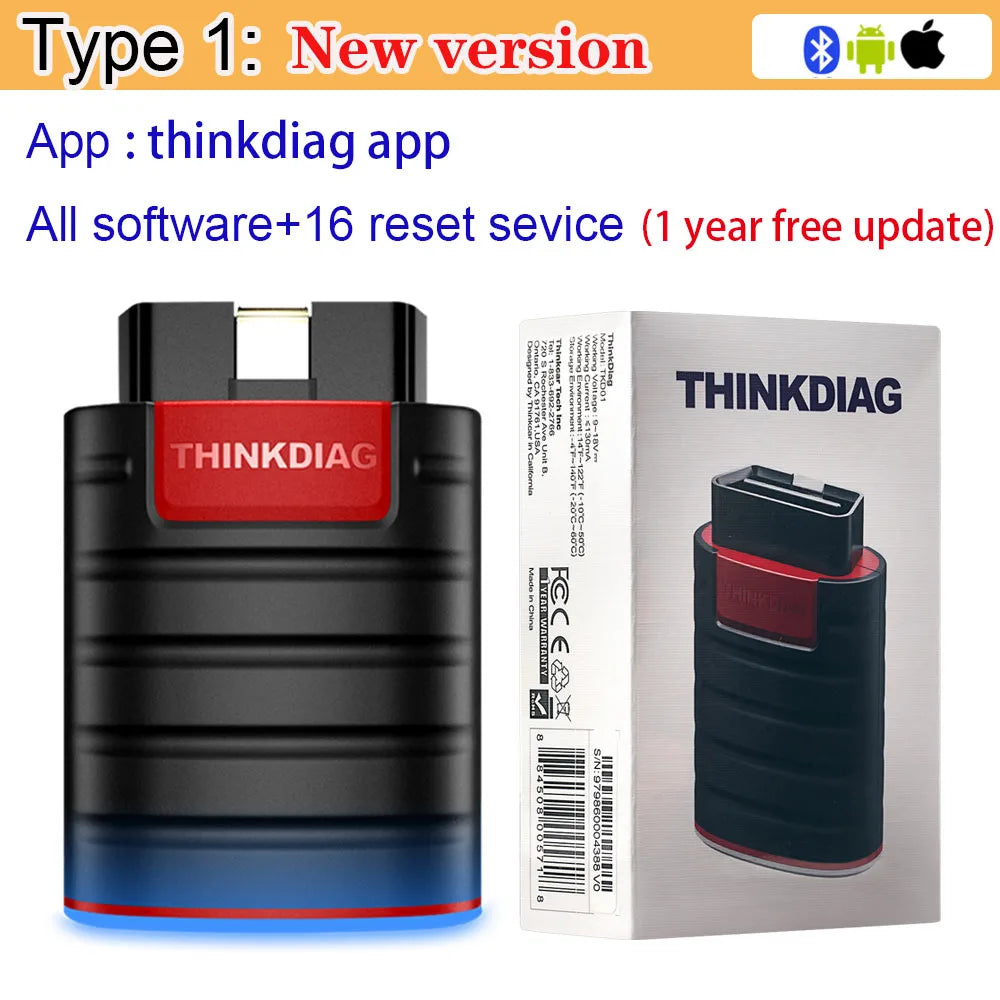 Thinkdiag Hot Version OBD2 Car Diagnostic Tools With Full System 16 reset 1 year free OBD2 Scanner PK X431 iDiag Easydiag 3.0