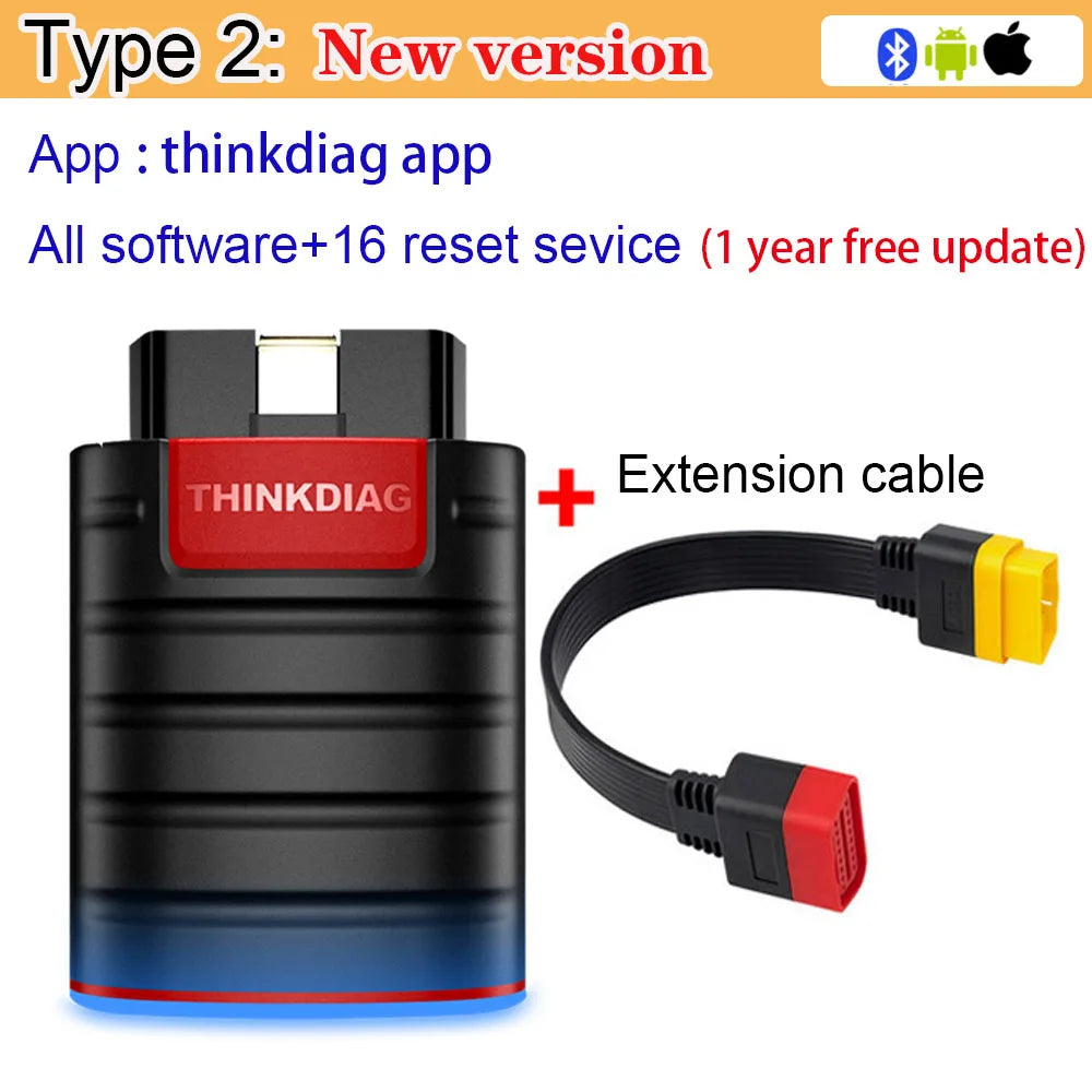 Thinkdiag Hot Version OBD2 Car Diagnostic Tools With Full System 16 reset 1 year free OBD2 Scanner PK X431 iDiag Easydiag 3.0