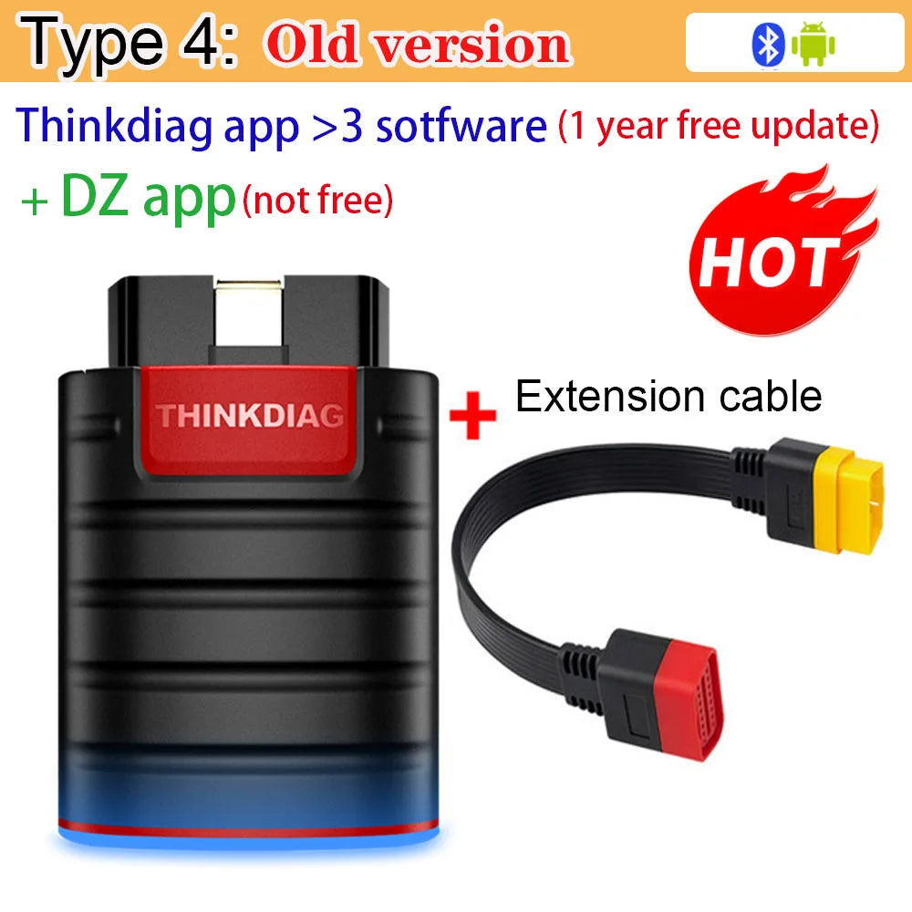 Thinkdiag Hot Version OBD2 Car Diagnostic Tools With Full System 16 reset 1 year free OBD2 Scanner PK X431 iDiag Easydiag 3.0