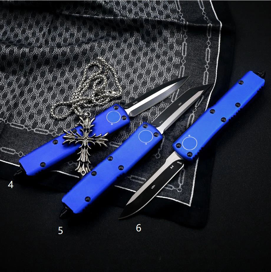 High Quality 7.8" UTX 85 Double-Edged Pocket Knife Aluminum Handle Camping Knives Accessory Knife For Men Gift