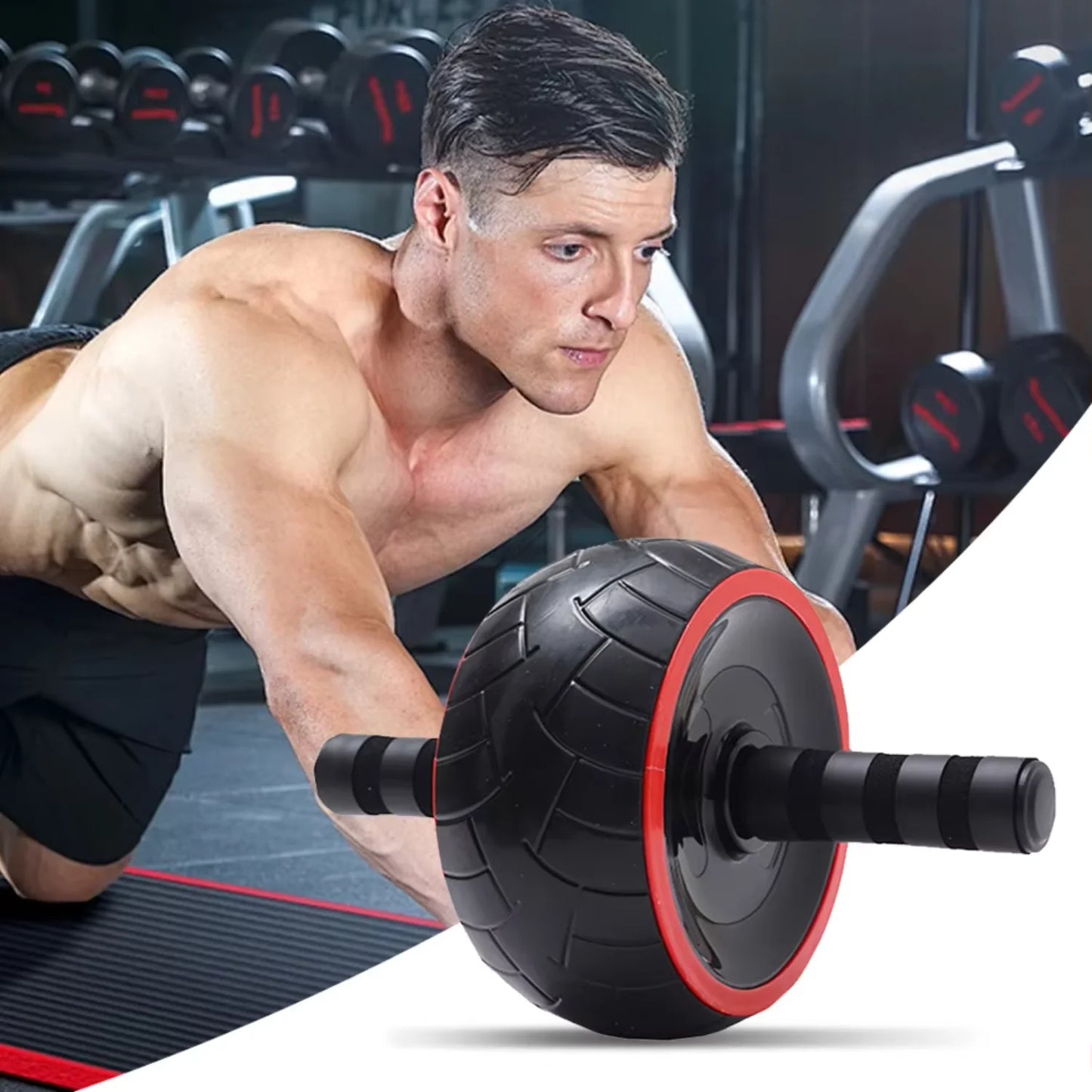 Ab Roller Wheel Abdominal Muscle Trainer Single-Wheel Abdominal Training Roller Non Slip Ab Workout Equipment Core Workout
