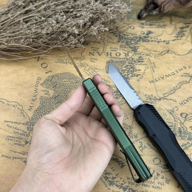 KS 9000 Pocket Tactical Folding Knife High hardness D2 steel blade T6 aluminum handle, outdoor camping EDC survival knife