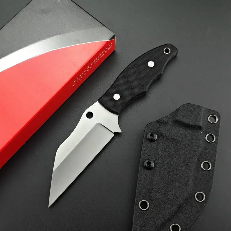FB09 High Hardness Small Straight Knife D2 Steel G10 Handle Outdoor Camping Portable EDC Tactical Hunting Knife Men's Gift