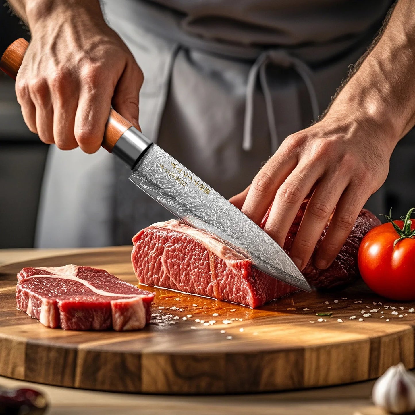 4-Piece Ultra-Sharp Japanese Chef Knife Set-Professional Kitchen Knives for Meat,Bones, and Fruit.Perfect for Commercial kitchen