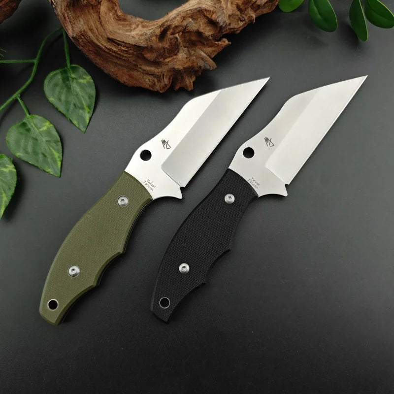 FB09 High Hardness Small Straight Knife D2 Steel G10 Handle Outdoor Camping Portable EDC Tactical Hunting Knife Men's Gift