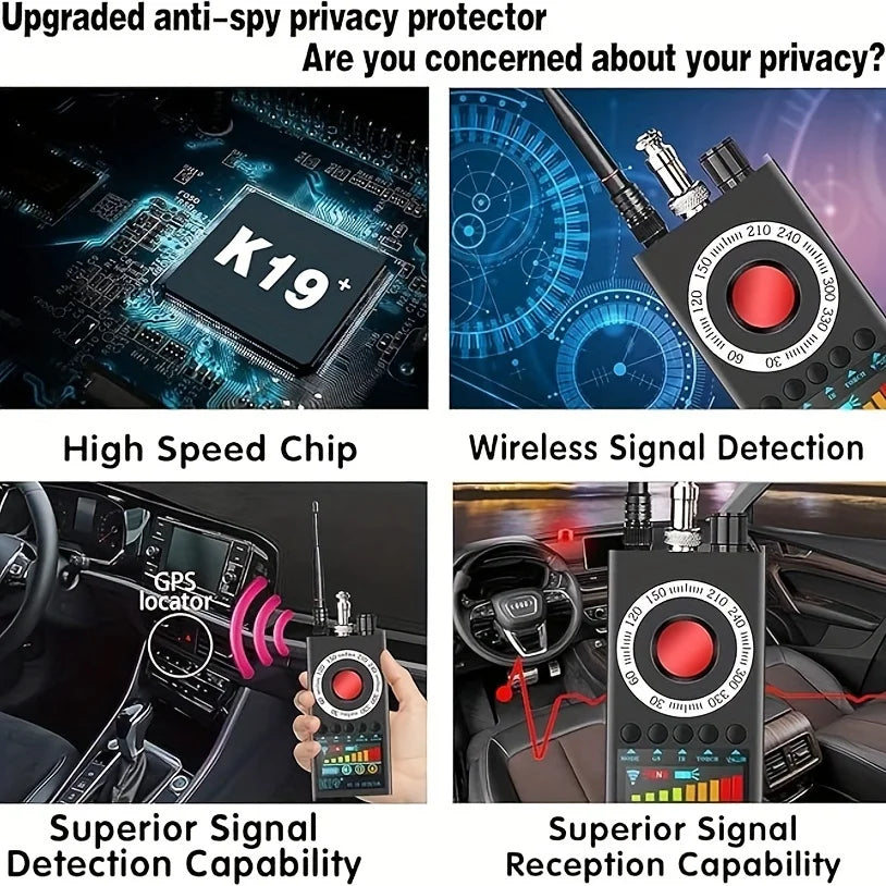Hidden Camera Detectors Device Detector,Spy Detector,RF/Bug Signal Scanning/IR Mode Detection/Magnetic Field Detection
