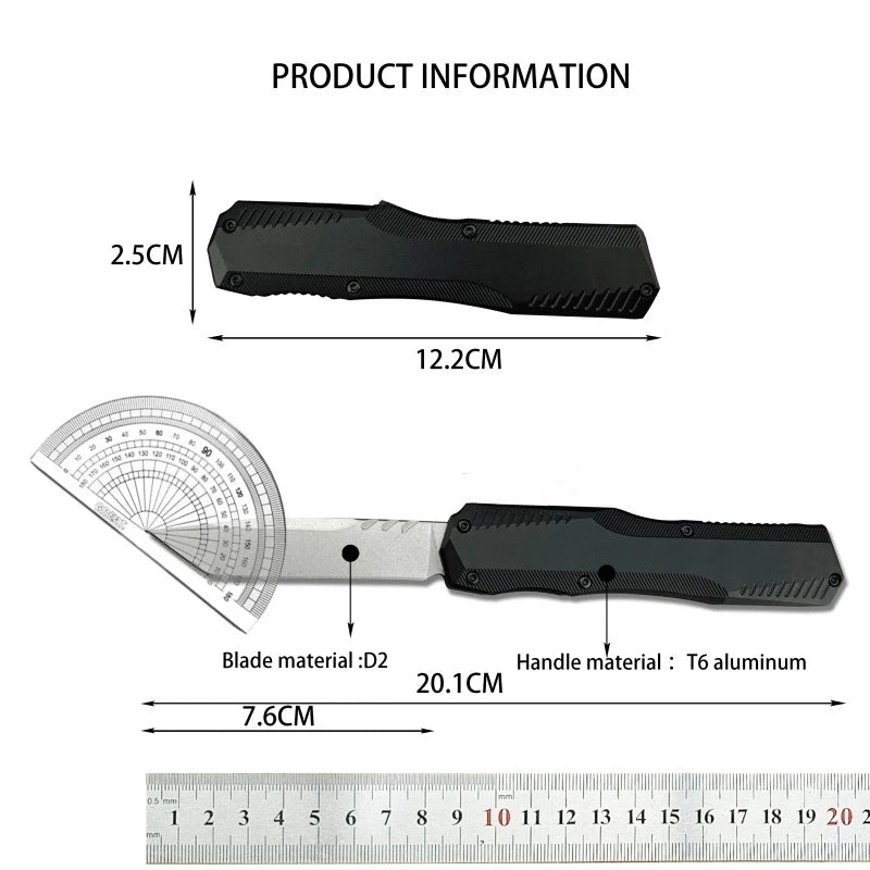 KS 9000 Pocket Tactical Folding Knife High hardness D2 steel blade T6 aluminum handle, outdoor camping EDC survival knife