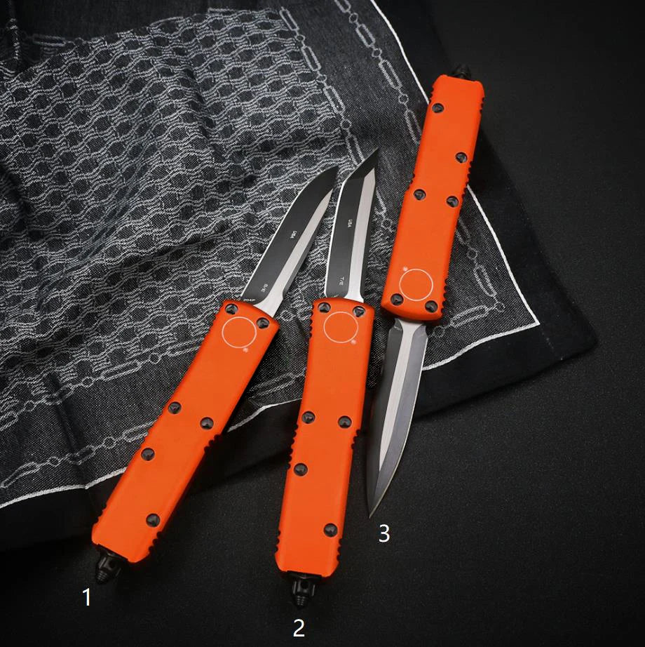 High Quality 7.8" UTX 85 Double-Edged Pocket Knife Aluminum Handle Camping Knives Accessory Knife For Men Gift