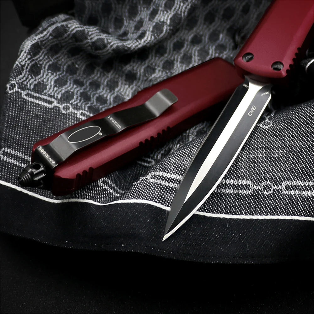 High Quality 7.8" UTX 85 Double-Edged Pocket Knife Aluminum Handle Camping Knives Accessory Knife For Men Gift