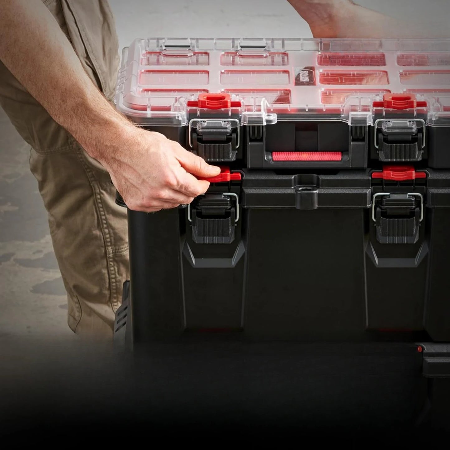 Modular Tools Organizer for Garage Storage and DIY, Resin Rolling Tool Box System for Small Parts