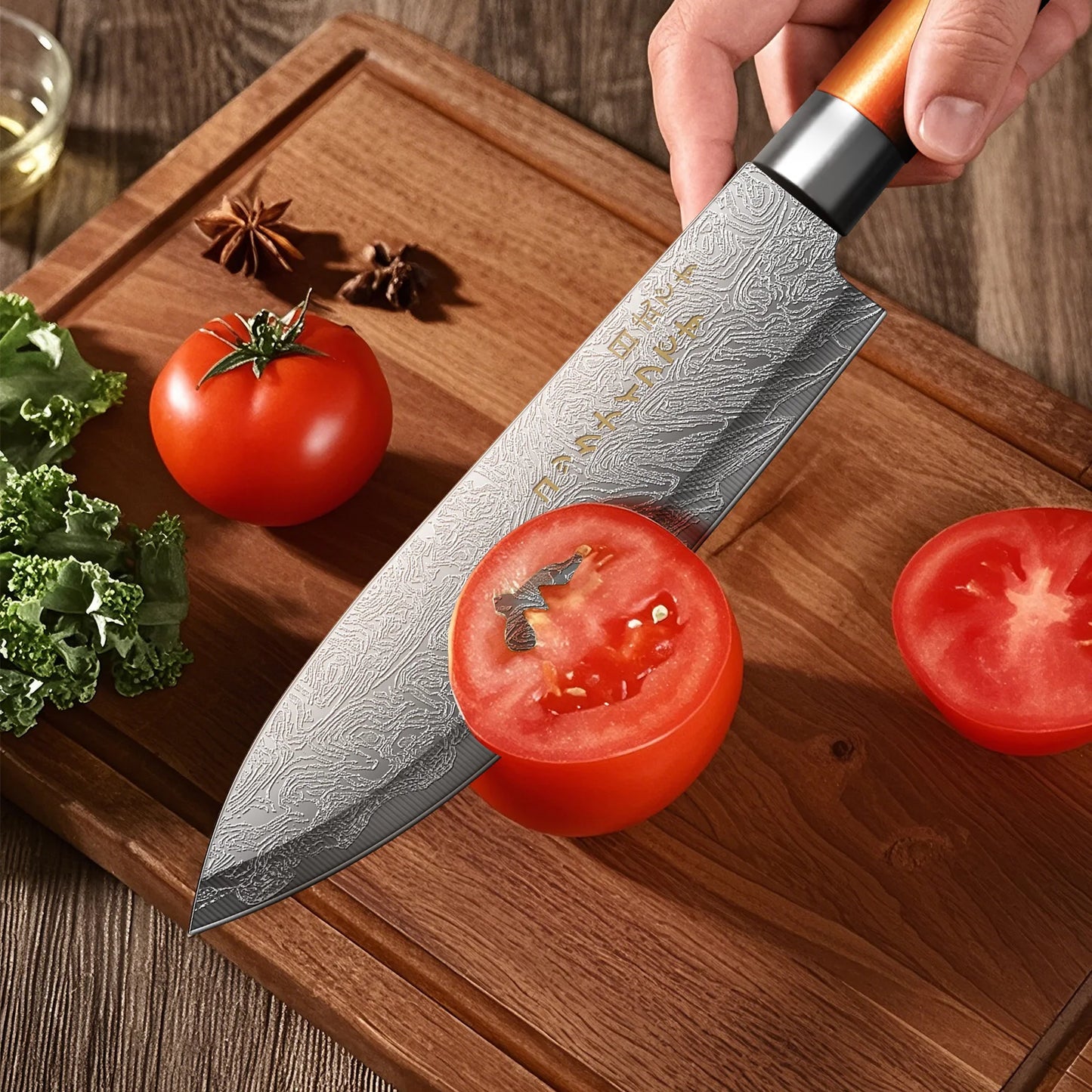 4-Piece Ultra-Sharp Japanese Chef Knife Set-Professional Kitchen Knives for Meat,Bones, and Fruit.Perfect for Commercial kitchen