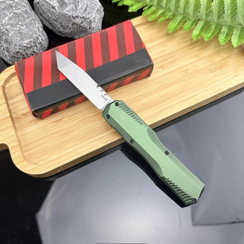 KS 9000 Pocket Tactical Folding Knife High hardness D2 steel blade T6 aluminum handle, outdoor camping EDC survival knife