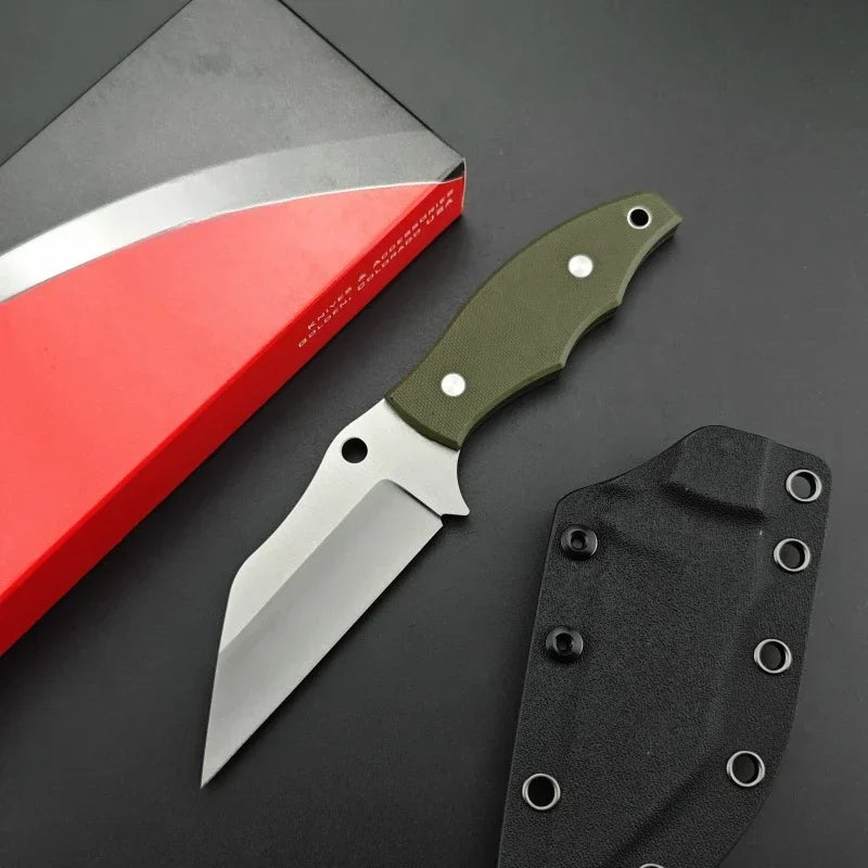 FB09 High Hardness Small Straight Knife D2 Steel G10 Handle Outdoor Camping Portable EDC Tactical Hunting Knife Men's Gift
