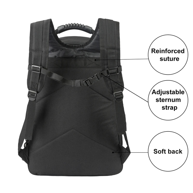 60L Men Tactical Backpack 3P Softback Outdoor Hiking Camping Rucksack Hunting Camping Travel Bag