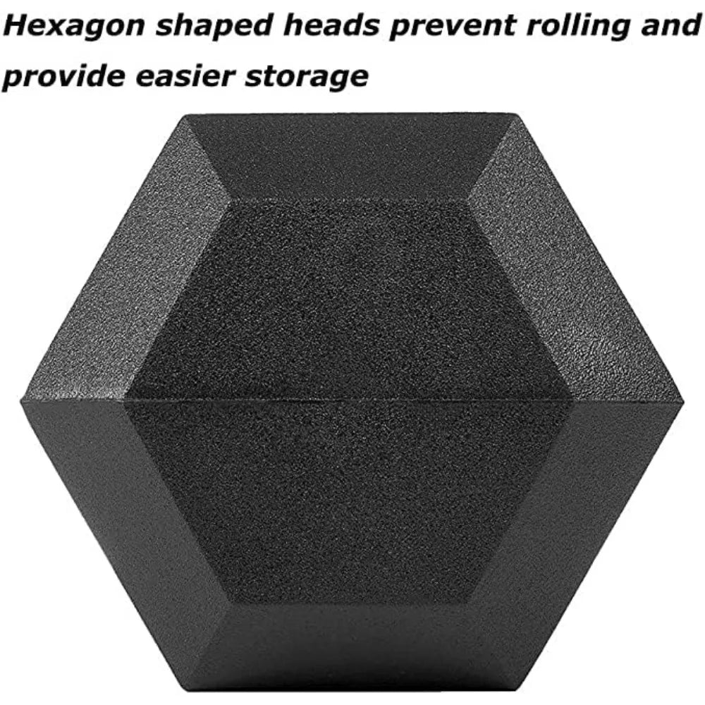 Dumbbell Set Rubber Encased Hex Dumbbell Weights Dumbbells Set Home Weight Set No Rack, A Pairs of 20 25 30, 35, 40 Dumbbells