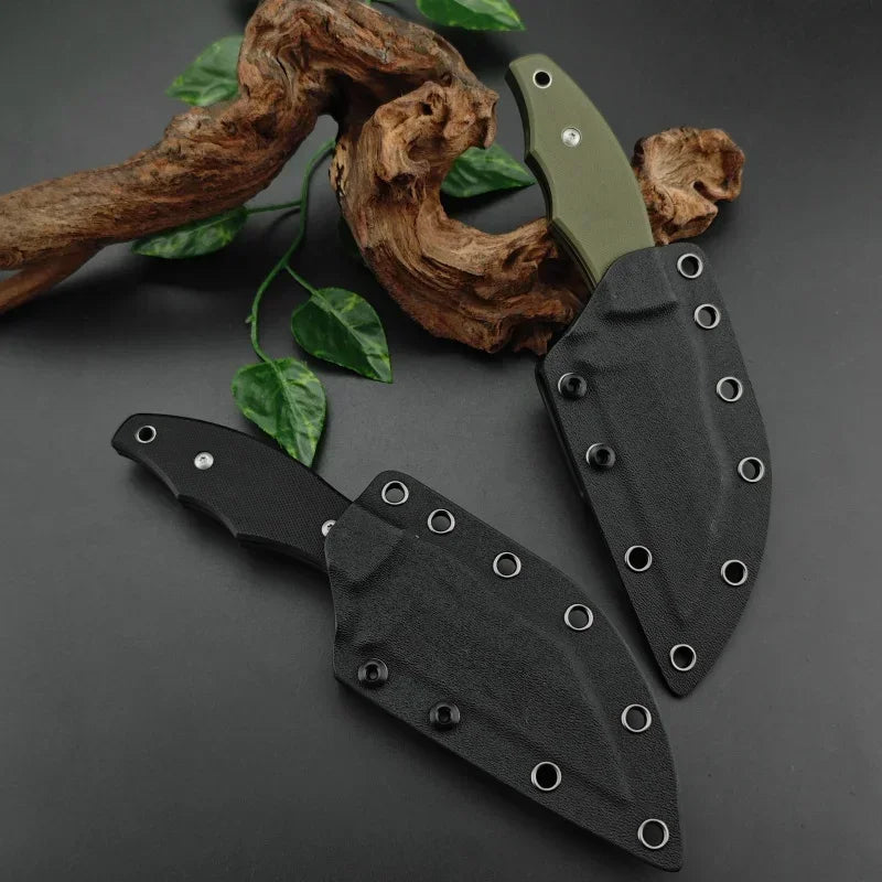 FB09 High Hardness Small Straight Knife D2 Steel G10 Handle Outdoor Camping Portable EDC Tactical Hunting Knife Men's Gift