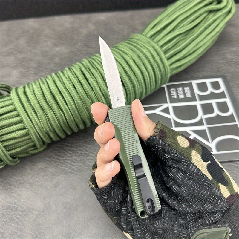 BM 4850 Mini Pocket Knife Outdoor Camping Portable EDC Practical Cutting Knife Wilderness Survival Knife Window Breaker