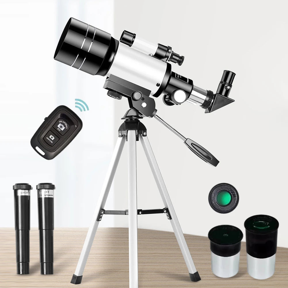 Travel Telescope 300mm Portable Telescope 70mm Aperture Refractor Astronomical Refractor Telescopes Astronomy Beginners Gifts