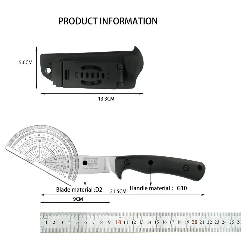 ESEE AGK Portable Small Straight Knife 3.81 "blade G10 Handle Outdoor Camping Tactics EDC Hunting Knife Carving Knife Men's gift