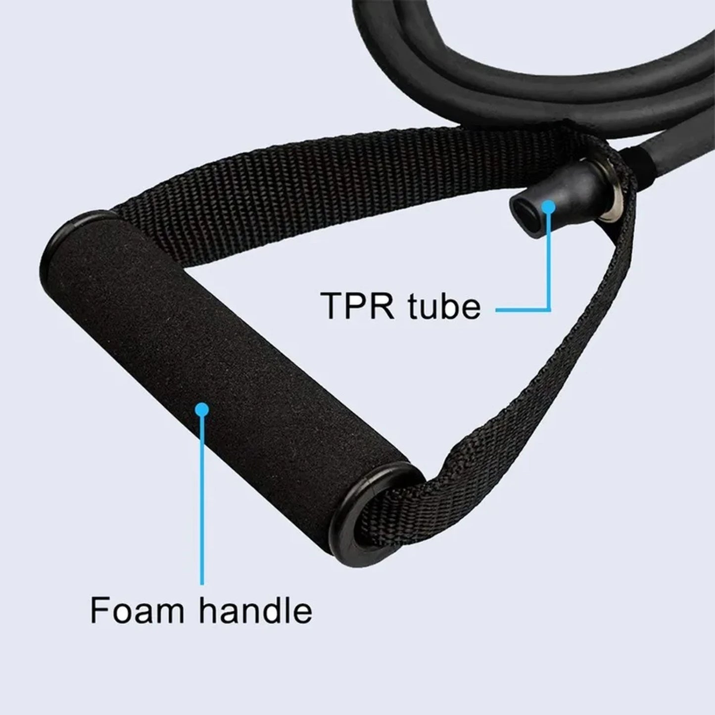 Premium Adjustable Elastic Resistance Bands with 5 Levels of Rubber Resistance for Intense Full Body Workout - Versatile Gym Equ