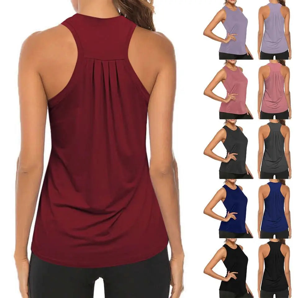 Fitness Yoga Sport Vest Women Sleeveless Fishnet Patchwork Tank Top Gym Fitness Workout Running Jogging Shirts Sportswear