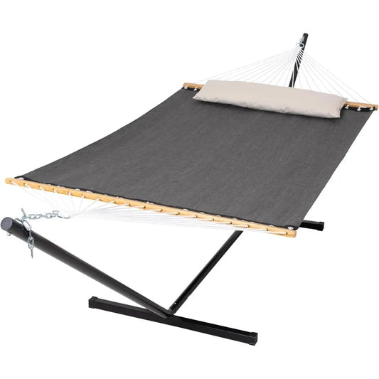 Hammocks for Outside with Stand, Extra Large Double Hammocks 2 Person Heavy Duty, 450 lbs Capacity