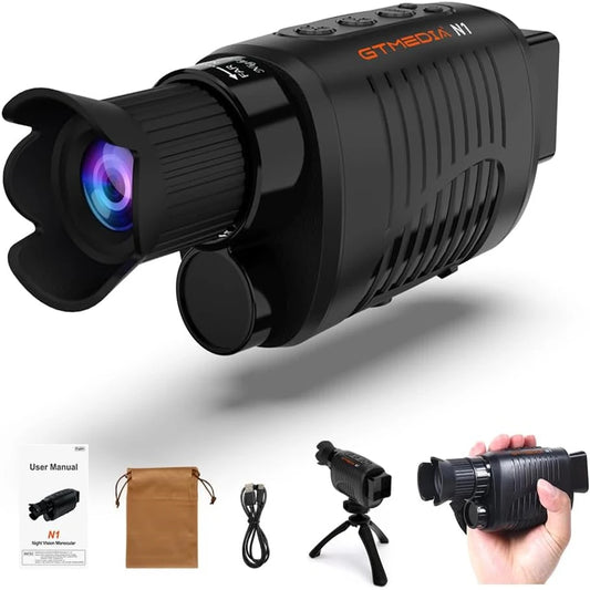 GTGUARD N1 1080P HD Monoculars LCD Screen Day/Night Vision Camera Telescope 300M Full Dark 5X Digital Zoom For Outdoors Hunting