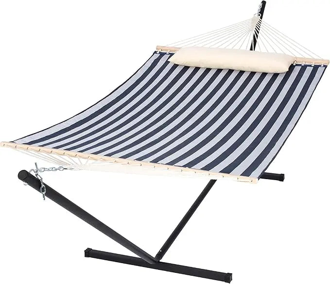 Hammocks for Outside with Stand, Extra Large Double Hammocks 2 Person Heavy Duty, 450 lbs Capacity