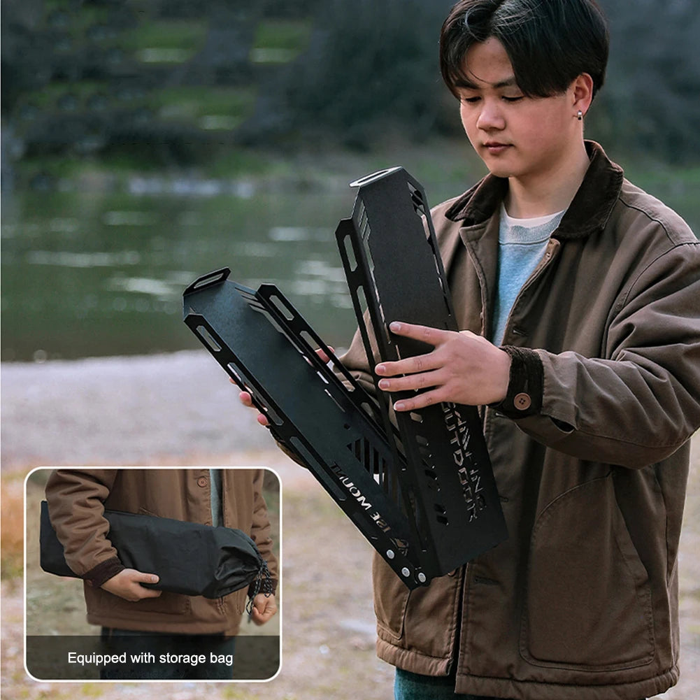 Foldable Camping Hanging Rack Top Plate Portable Tabletop Board High Strength Bending with Hanging Hole for BBQ Picnic Hiking