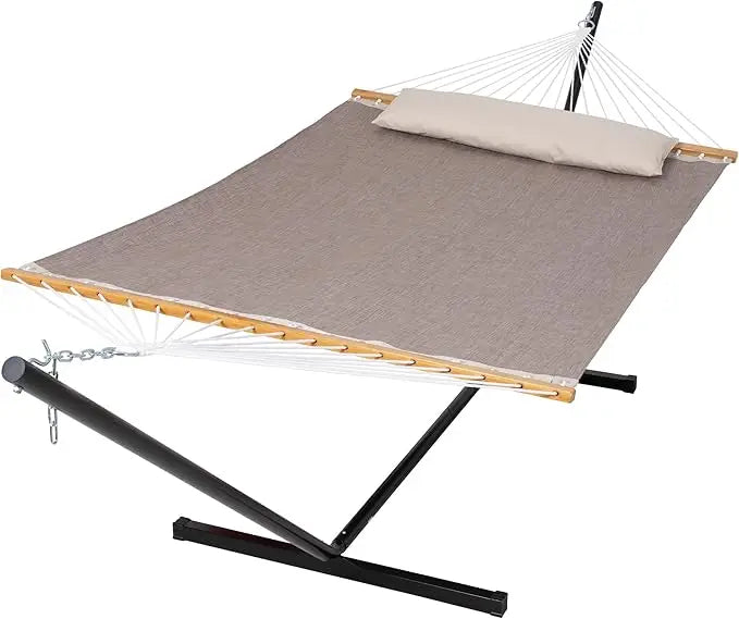 Hammocks for Outside with Stand, Extra Large Double Hammocks 2 Person Heavy Duty, 450 lbs Capacity